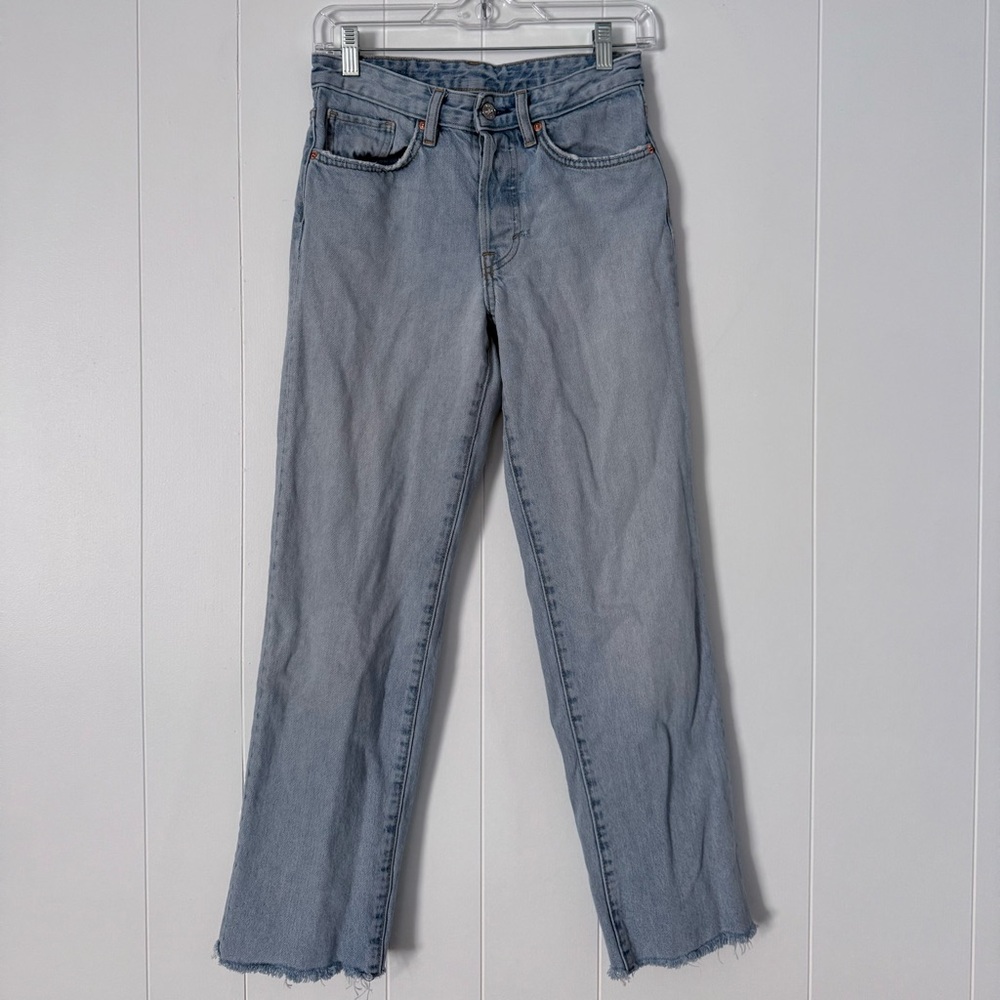 Stylish Light Blue Women's Straight Leg Jeans